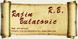 Rajin Bulatović vizit kartica